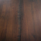 Table à manger en bois massif vieilli Gris / Acajou / Chêne rustique, style tréteau, 6 places