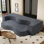 Canapé-lit pliable en mousse gris / gris clair, 2-3 personnes