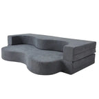 Canapé-lit pliable en mousse gris / gris clair, 2-3 personnes