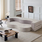 Canapé-lit pliable en mousse gris / gris clair, 2-3 personnes