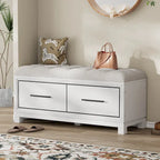 Banc de rangement relevable avec coussin, 1 personne, Expresso / Marine / Naturel / Blanc