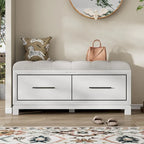 Banc de rangement relevable avec coussin, 1 personne, Expresso / Marine / Naturel / Blanc
