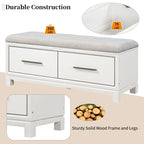 Banc de rangement relevable avec coussin, 1 personne, Expresso / Marine / Naturel / Blanc