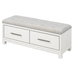 Banc de rangement relevable avec coussin, 1 personne, Expresso / Marine / Naturel / Blanc