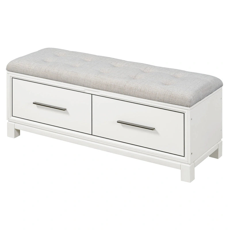 Banc de rangement relevable avec coussin, 1 personne, Expresso / Marine / Naturel / Blanc
