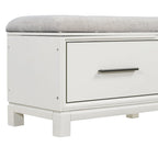 Banc de rangement relevable avec coussin, 1 personne, Expresso / Marine / Naturel / Blanc