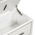 Banc de rangement relevable avec coussin, 1 personne, Expresso / Marine / Naturel / Blanc