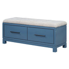 Banc de rangement relevable avec coussin, 1 personne, Expresso / Marine / Naturel / Blanc