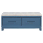 Banc de rangement relevable avec coussin, 1 personne, Expresso / Marine / Naturel / Blanc