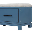 Banc de rangement relevable avec coussin, 1 personne, Expresso / Marine / Naturel / Blanc
