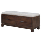 Banc de rangement relevable avec coussin, 1 personne, Expresso / Marine / Naturel / Blanc