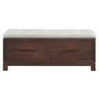 Banc de rangement relevable avec coussin, 1 personne, Expresso / Marine / Naturel / Blanc