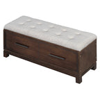 Banc de rangement relevable avec coussin, 1 personne, Expresso / Marine / Naturel / Blanc