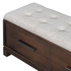 Banc de rangement relevable avec coussin, 1 personne, Expresso / Marine / Naturel / Blanc