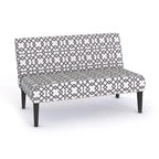 Causeuse 2 places en tissu à motif géométrique gris