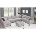 Canapé d'angle modulable réversible (Gris / Gris foncé / Anthracite / Crème), Multiplace