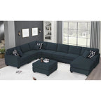 Canapé d'angle modulable réversible (Gris / Gris foncé / Anthracite / Crème), Multiplace