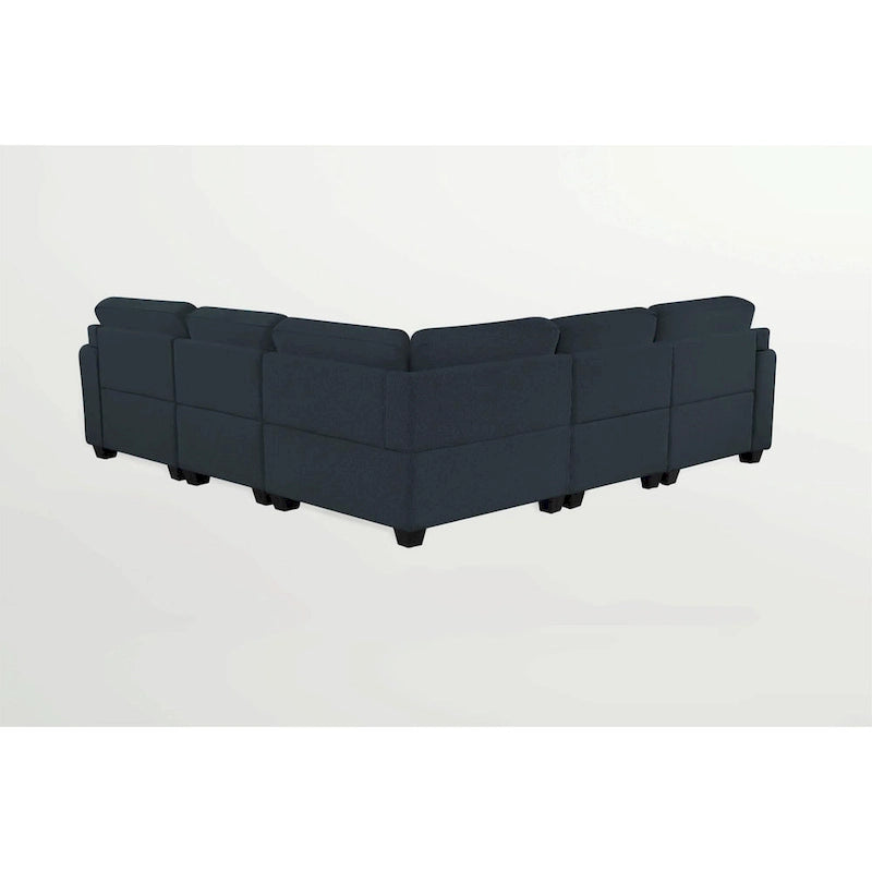 Canapé d'angle modulable réversible (Gris / Gris foncé / Anthracite / Crème), Multiplace