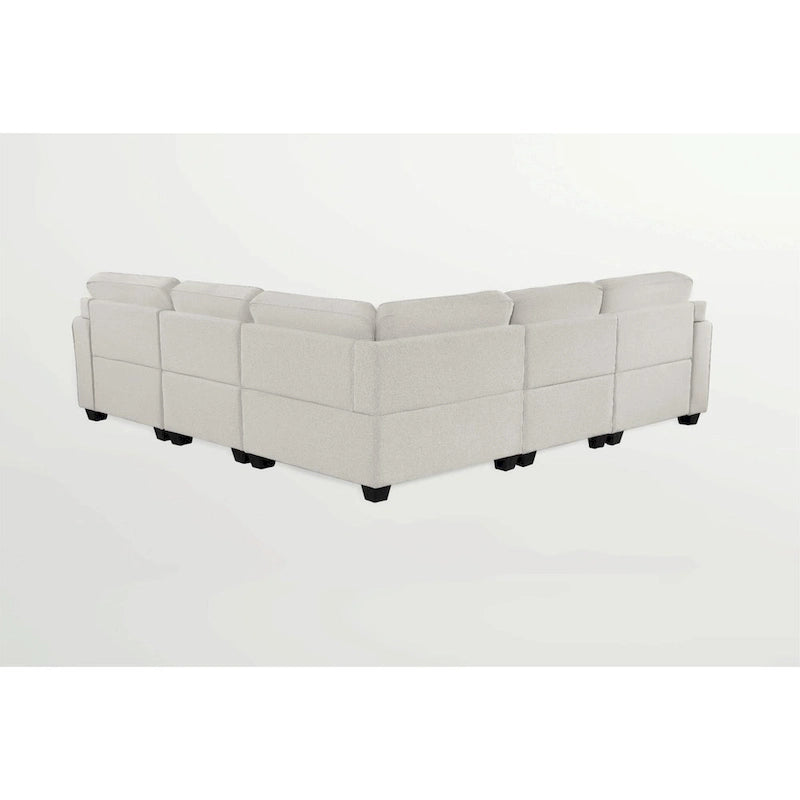 Canapé d'angle modulable réversible (Gris / Gris foncé / Anthracite / Crème), Multiplace