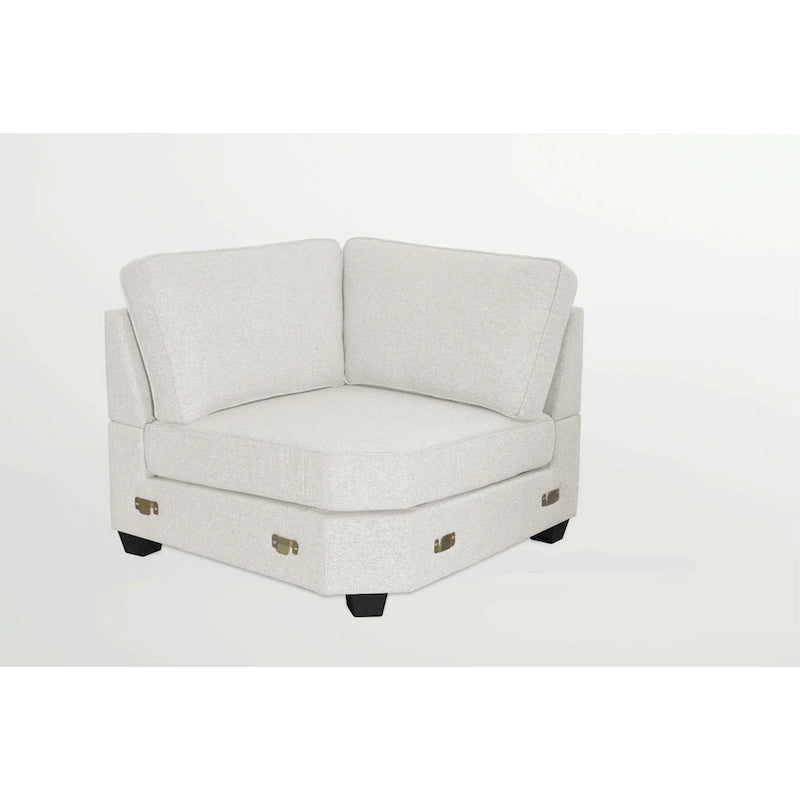 Canapé d'angle modulable réversible (Gris / Gris foncé / Anthracite / Crème), Multiplace