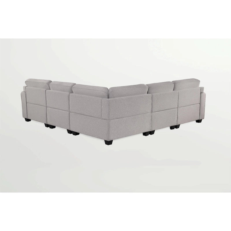 Canapé d'angle modulable réversible (Gris / Gris foncé / Anthracite / Crème), Multiplace