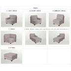 Canapé d'angle modulable réversible (Gris / Gris foncé / Anthracite / Crème), Multiplace