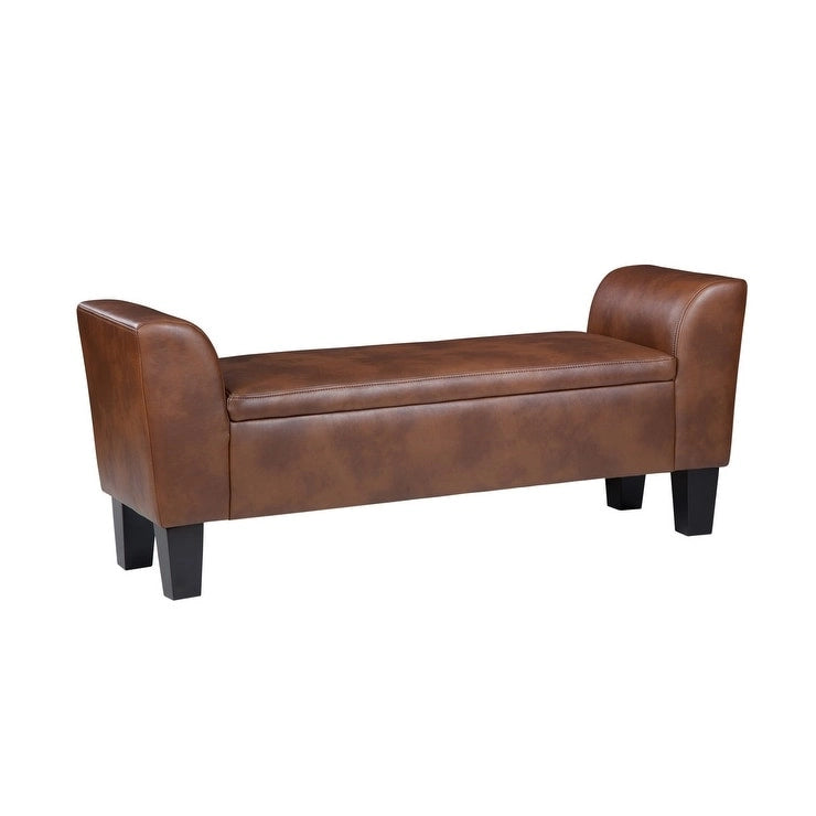 Banc de rangement relevable rembourré multicolore, une place