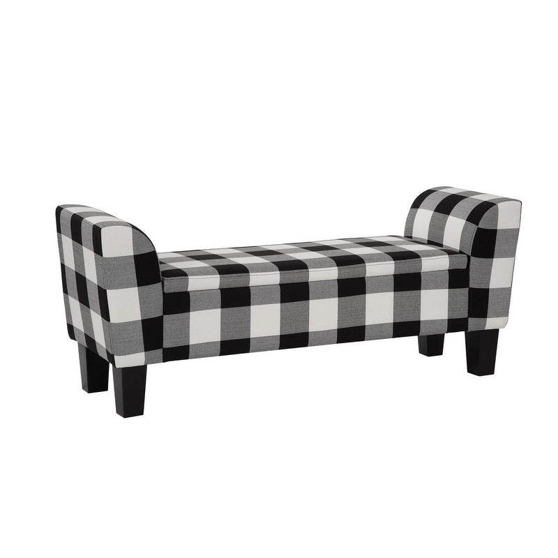 Banc de rangement relevable rembourré multicolore, une place