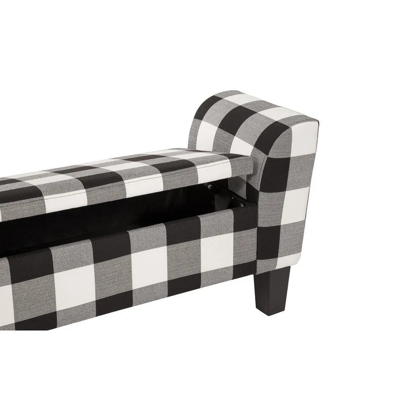 Banc de rangement relevable rembourré multicolore, une place