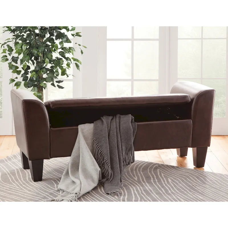 Banc de rangement relevable rembourré multicolore, une place