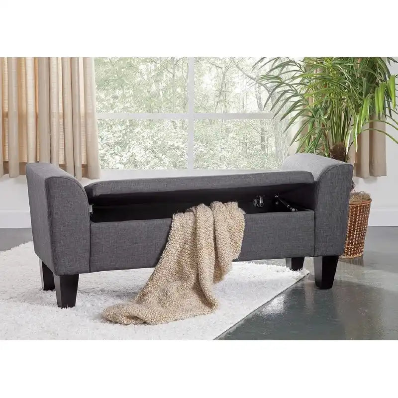 Banc de rangement relevable rembourré multicolore, une place