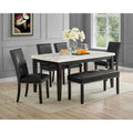 Chaise de salle à manger en similicuir noir avec clous décoratifs, lot de 2