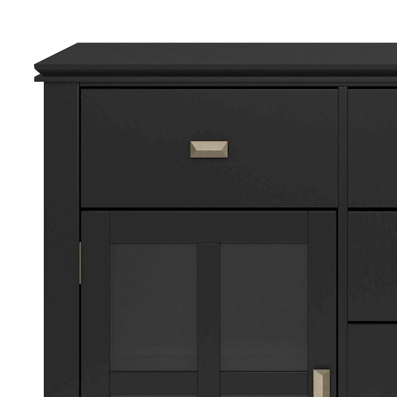Bahut en bois massif de style transitionnel multicolore, 54 po de large