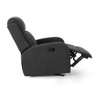 Fauteuil inclinable à bascule en tissu, simple, bleu marine/gris foncé et noir