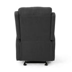 Fauteuil inclinable à bascule en tissu, simple, bleu marine/gris foncé et noir