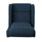 Fauteuil inclinable à bascule en tissu, simple, bleu marine/gris foncé et noir