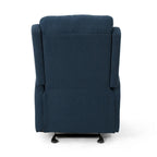 Fauteuil inclinable à bascule en tissu, simple, bleu marine/gris foncé et noir