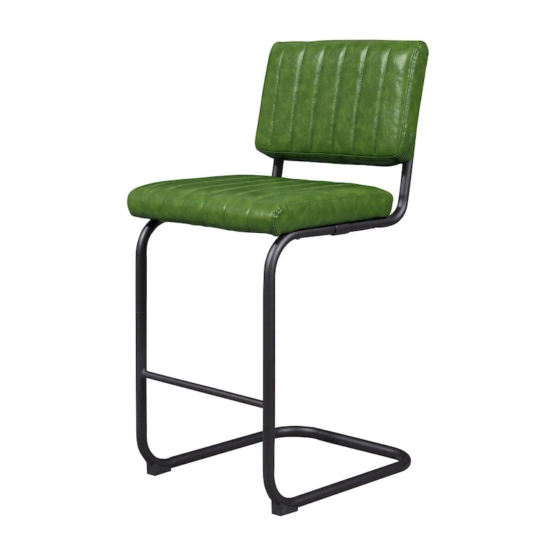 Gris/Blanc cassé/Marron/Olive/Orange/Vert, Similicuir et Rotin, Tabouret de comptoir, Lot de 2