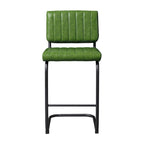 Gris/Blanc cassé/Marron/Olive/Orange/Vert, Similicuir et Rotin, Tabouret de comptoir, Lot de 2