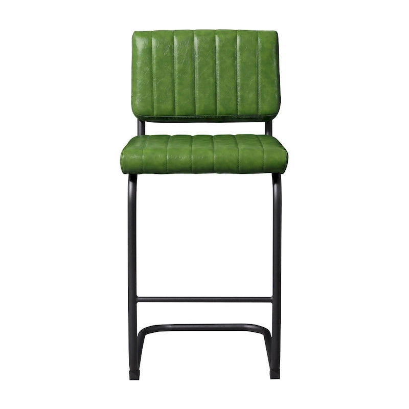 Gris/Blanc cassé/Marron/Olive/Orange/Vert, Similicuir et Rotin, Tabouret de comptoir, Lot de 2
