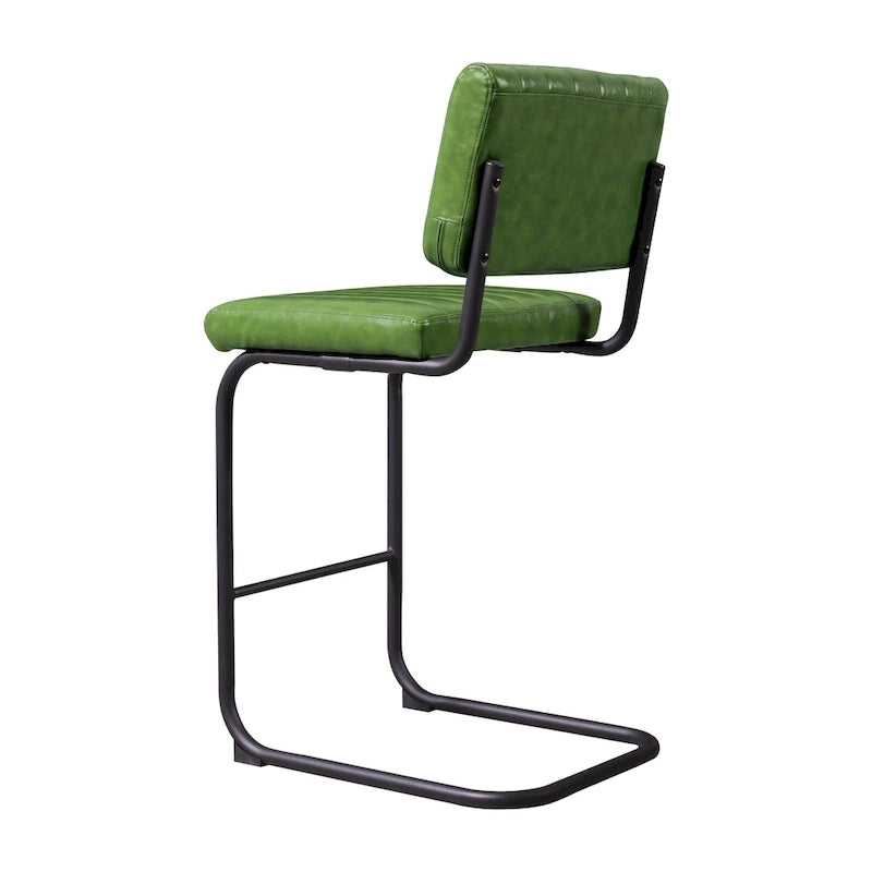 Gris/Blanc cassé/Marron/Olive/Orange/Vert, Similicuir et Rotin, Tabouret de comptoir, Lot de 2