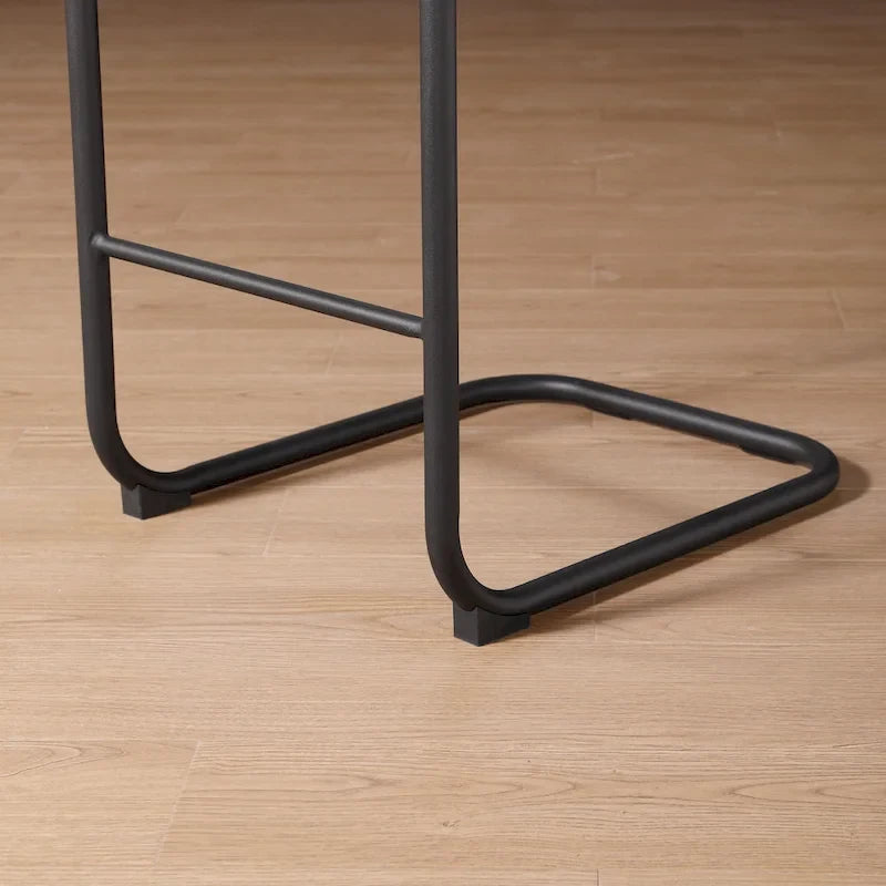 Gris/Blanc cassé/Marron/Olive/Orange/Vert, Similicuir et Rotin, Tabouret de comptoir, Lot de 2