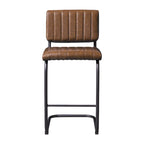 Gris/Blanc cassé/Marron/Olive/Orange/Vert, Similicuir et Rotin, Tabouret de comptoir, Lot de 2