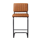 Gris/Blanc cassé/Marron/Olive/Orange/Vert, Similicuir et Rotin, Tabouret de comptoir, Lot de 2