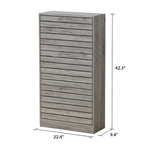 Meuble à chaussures à tiroirs basculants Orange / Gris / Marron / Blanc / Bois, 3 niveaux, pour 1 personne
