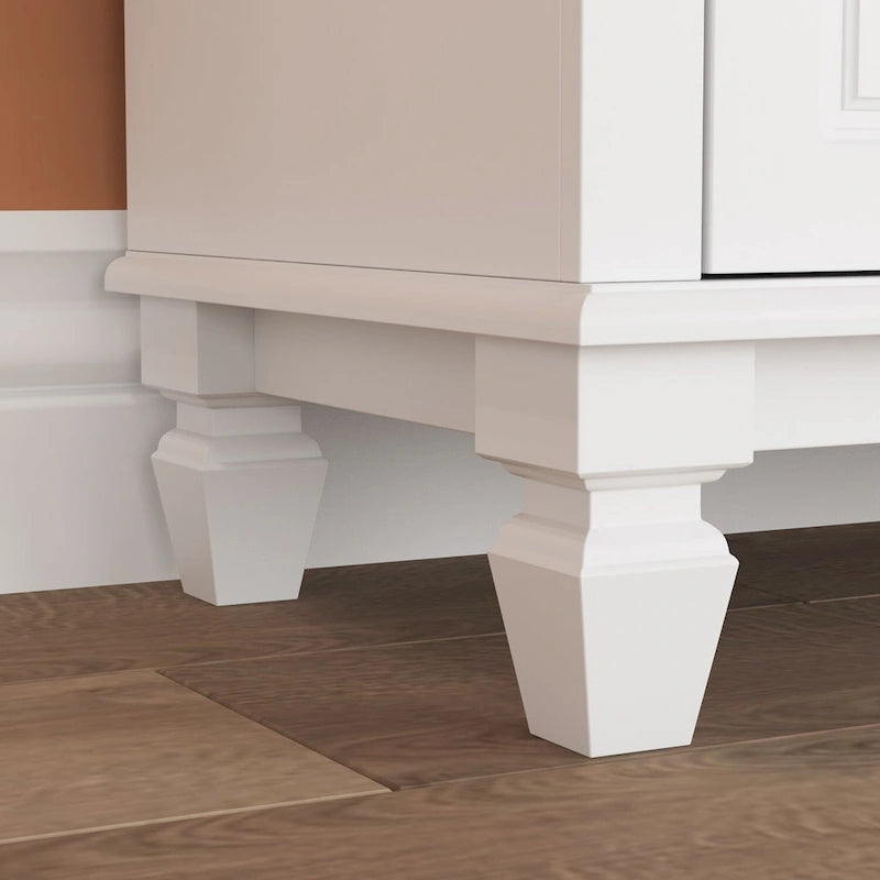 Commode blanche à 6 tiroirs, style moderne, pour 1 personne