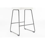Tabouret de comptoir en similicuir noir / camel / blanc, lot de 3