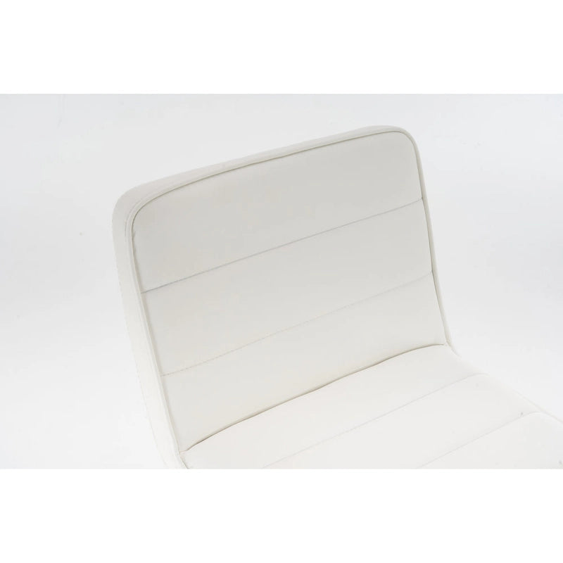 Tabouret de comptoir en similicuir noir / camel / blanc, lot de 3