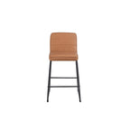 Tabouret de comptoir en similicuir noir / camel / blanc, lot de 3