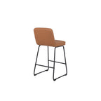 Tabouret de comptoir en similicuir noir / camel / blanc, lot de 3